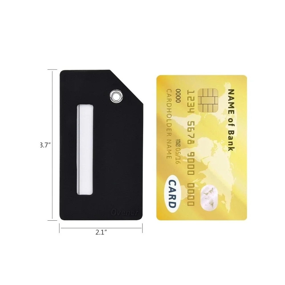 Shacke Luggage Tag 2pc Set Black White Airplane Silicone with Steel Cable Loops